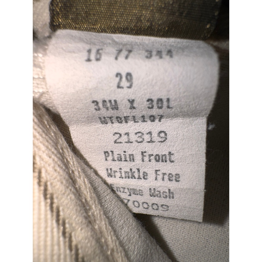 Calvin Klein CK Khakis Mens Wrinkle Free Plain Front Enzyme Wash Pants 29x30 - Picture 3 of 3
